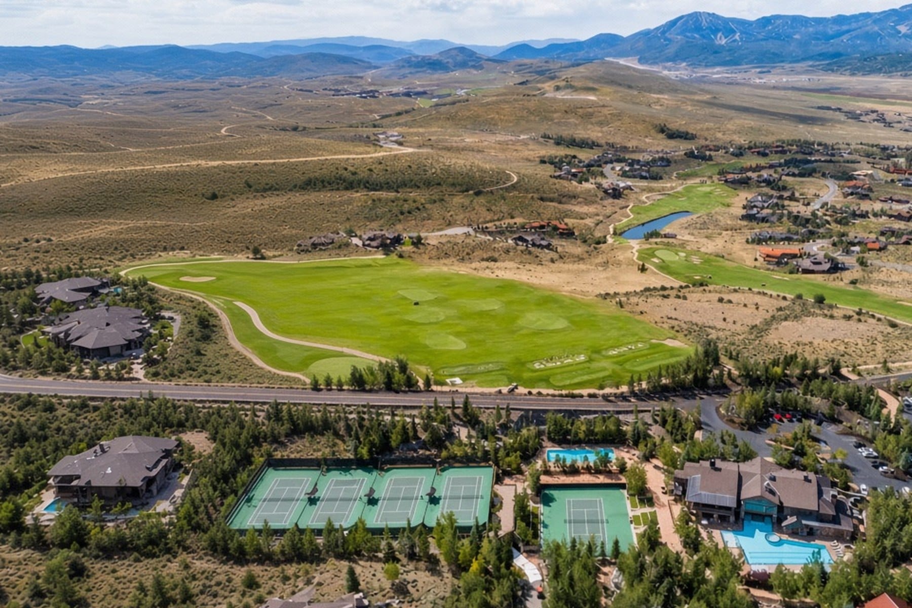 Promontory clubhouse, pools, and golf north of Park City