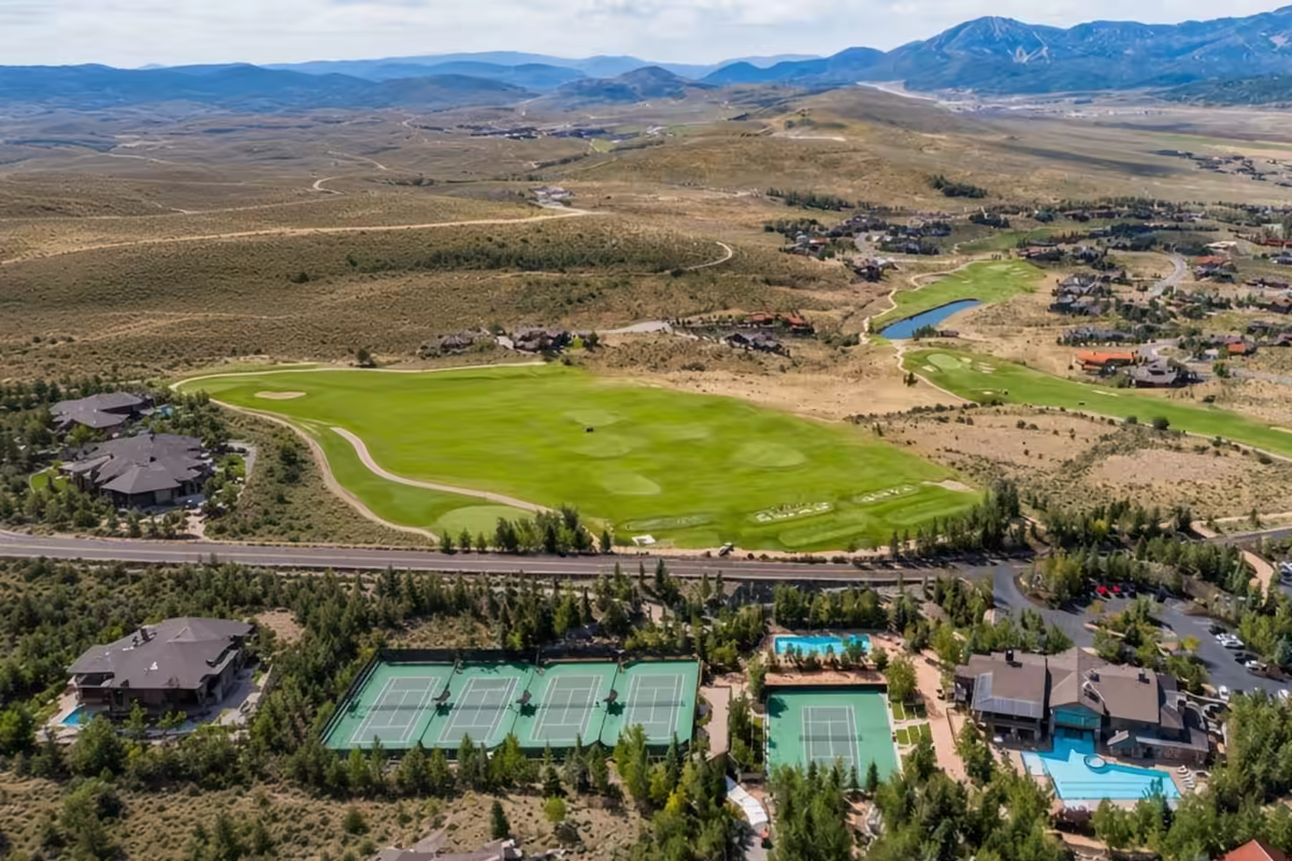 Promontory clubhouse, pools, and golf north of Park City